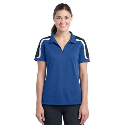 Ladies Tricolor Shoulder Micropique Sport Wick ® Polo Thumbnail
