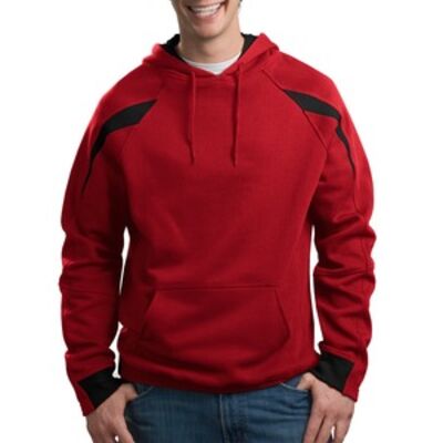 Color Spliced Pullover Hooded Sweatshirt Thumbnail