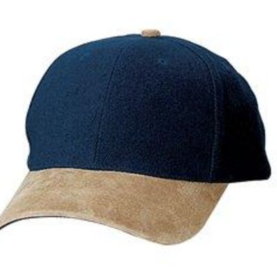 Two Tone Brushed Twill Cap with Suede Visor Thumbnail