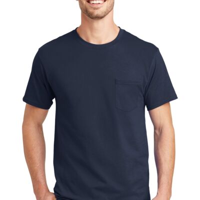 Tagless ® 100% Cotton T Shirt with Pocket Thumbnail