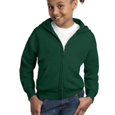 Youth Comfortblend ® EcoSmart ® Full Zip Hooded Sweatshirt Thumbnail