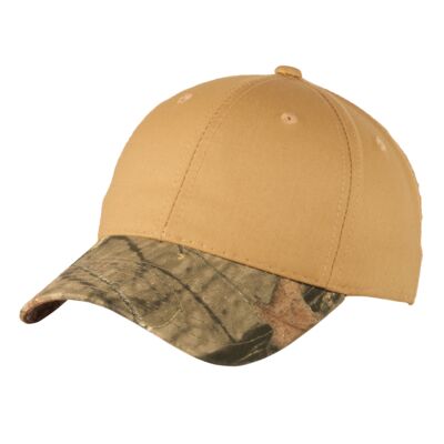 Twill Cap with Camouflage Brim Thumbnail