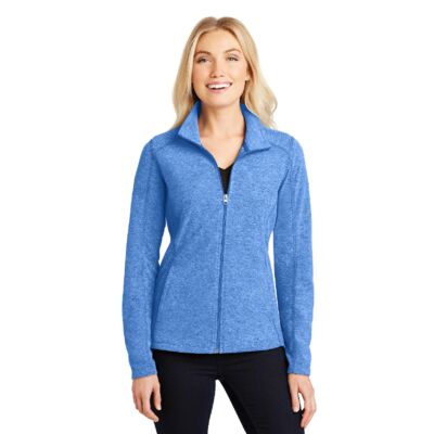 Ladies Heather Microfleece Full Zip Jacket Thumbnail