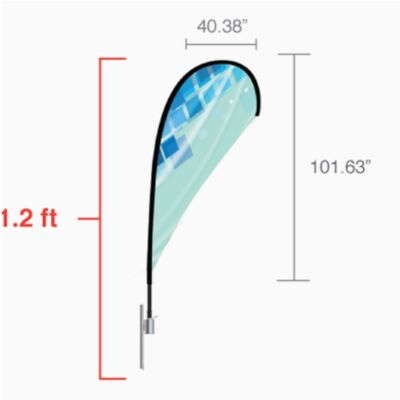 11 ft Large Teardrop Flag Double Side Print Thumbnail