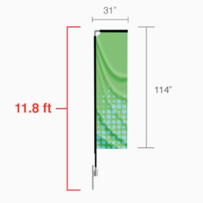 11 ft Rectangle Flag (Single Sided Print) Thumbnail