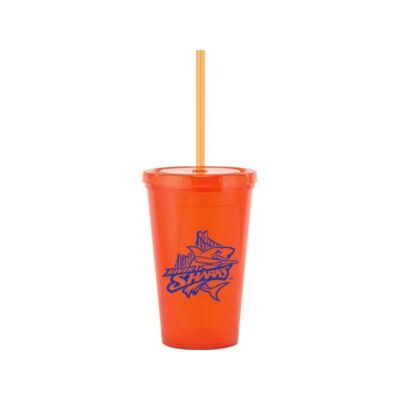 16 oz Bolero Tumbler with Straw Thumbnail